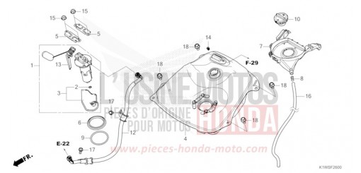 RESERVOIR A CARBURANT SH350ASS de 2025